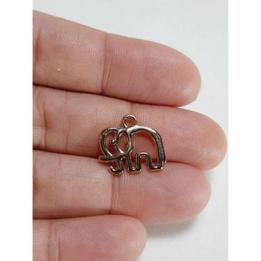 Imagem de Pingente de Elefante Dourado Prateado - Paz Interior Store, 15 Unidade