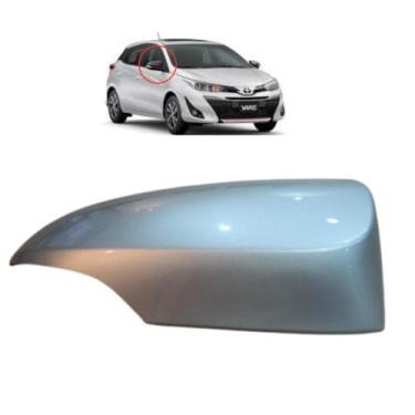 Imagem de Capa Retrovisor Yaris Toyota Original C/ Furo Prata Premium Ld Direito
