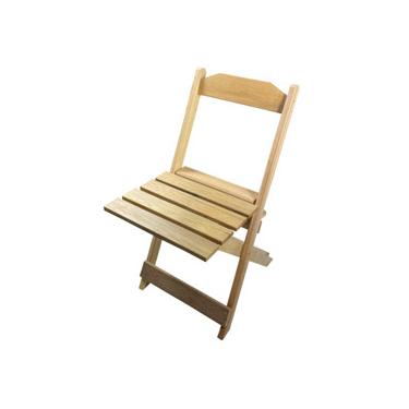 Imagem de Cadeira Dobrável P/ Bar E Restaurante Madeira Maciça Natural