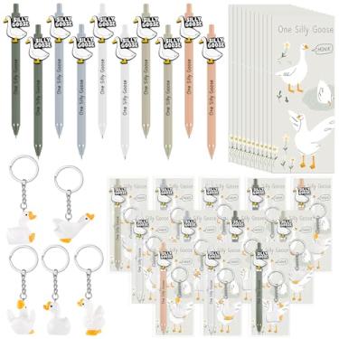 Imagem de Sayglossy Conjunto de 20 canetas esferográficas motivacionais de ganso inspiradoras em massa, chaveiros engraçados, marcadores, afirmação, presente de formatura para estudantes, professores