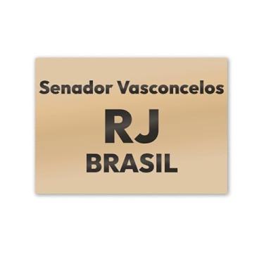 Imagem de Imã de Geladeira Senador Vasconcelos RJ MDF 8x5