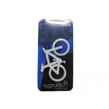 Imagem de Emblema Ictus Bike Branco Imã Adesivo Carro Geladeira