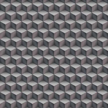 Imagem de Papel De Parede Fiesta Modern Cubos 3d Cinza Escuro 543274 Fiesta Modern 543274