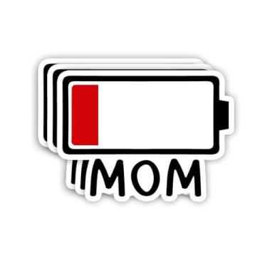 Imagem de (3 peças) Adesivo engraçado de bateria fraca citações motivacionais família mamãe amor dia das mães Nana Mimi decalque de vinil para copo laptop Kindle garrafas de água livros telefone - tamanho 7 x 5