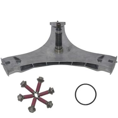 Imagem de DC97-16509B Conjunto de eixo de flange de arruela compatível com máquina de lavar Samsung e parafusos hexagonais DC60-40137A (6 peças) e O-Ring 6044-001152 corrige vibração, ruído, sem rotação, fumaça