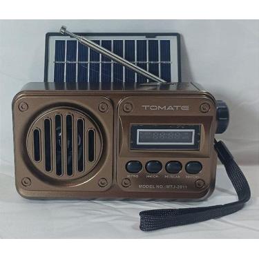 Imagem de Rádio Portátil FM USB com Painel Solar - TOMATE MTJ-2011