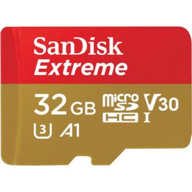 Imagem de Cartão memória sandisk micro sd hc 32gb 100mb/s extreme uhs-i v30 sdsq