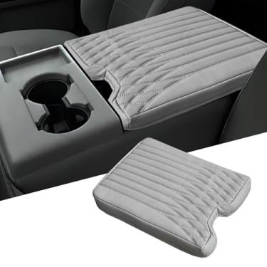 Imagem de Capa de apoio de braço do console central compatível com Ford F150 2015-2024 e F250 F350 F450 2017-2024 de couro para descanso de braço acessórios da tampa do apoio de braço do console médio (para