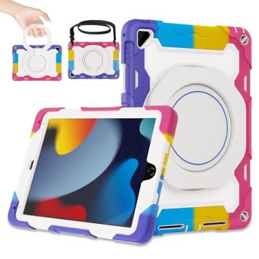 Imagem de ROISKIN Capa para iPad 6ª 5ª geração de 9,7 polegadas, Pro 9,7, Air 2 com alça de mão com suporte de 360 [protetor de tela, proteção contra quedas de 4,6 metros] Heavy Duty Air 2/Pro 9.7/iPad 6ª 5ª