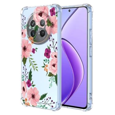 Imagem de RRXSYXL Capa para Oppo Realme 12 5G com estampa floral transparente, capa macia à prova de choque para Oppo Realme 12 5G, flor de cerejeira