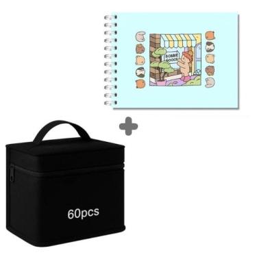 Imagem de 24/36/48/60 Cores Caneta Marcadora Kit Com Ponta Dupla - Lumin, Cadern