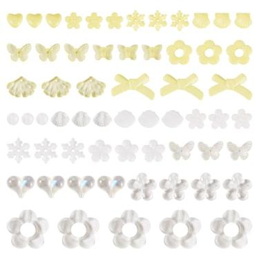 Imagem de Cheriswelry Contas de doces sortidas pulseira acrílica fazendo contas flor borboleta arco coração Kandi contas espaçadores soltos de plástico para alças de telefone DIY colar chaveiro suprimentos de