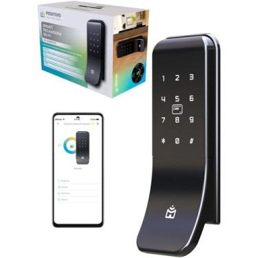 Imagem de Smart Fechadura WiFi Sobrepor Positivo Casa Inteligente Abertura Biome