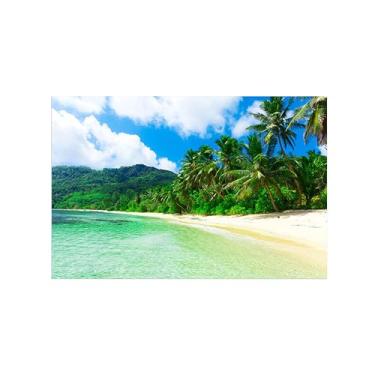 Imagem de Paisagens Pintura em Tela-Nuvens árvores praia-Arte Parede Natureza-Pôster Decoração Sala de Estar Banheiro 20x30cm Sem Moldura