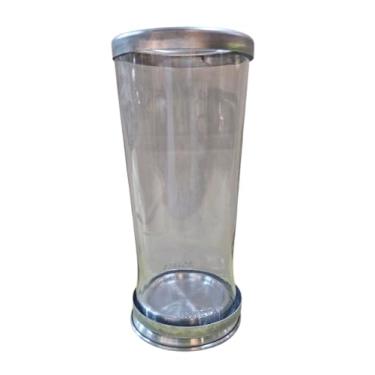 Imagem de Copo Suporte Vela 7 Dias Vidro Alumínio Anti Chamas