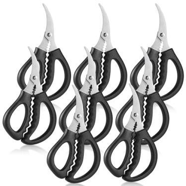 Imagem de TORINALITAL 8 Peças De Tesouras Para Frutos Do Mar, Caranguejo, Peixe, Camarão, Lagosta, Aço Inoxidável, Cozinha, Biscoitos Multifuncionais Pernas E Ferramentas Pretas