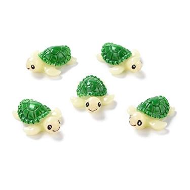 Imagem de Stiesy 20 bonecos miniatura de tartaruga de resina 3D animais marinhos para casa de bonecas, acessórios de decoração de casa e projetos de micro paisagismo