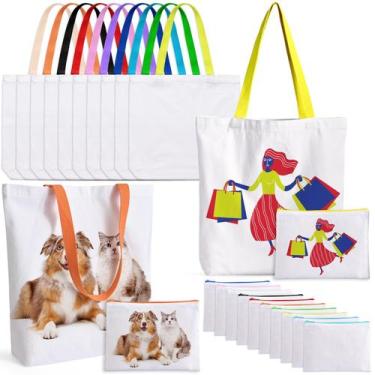 Imagem de Sacolas Sublimation Blanks MAFYE Canvas, pacote com 20 bolsas