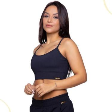 Imagem de Top Fitness Academia Feminino Alcinha Liso c/ Bojo Removível - C&M Fit