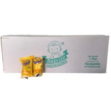 Imagem de Paçoca Rolha Embrulhada Com 100 unidades 1,5Kg - Doces Leo