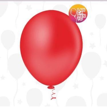 Imagem de BALÃO LISO REDONDO - PIC PIC Nº 16 - VERMELHO - Pacote com 12 unidades