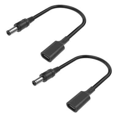 Imagem de JLY Cabo de carregamento USB CC de 5,5 mm x 2,1 mm, adaptador usb c para 5 V, cabo fêmea para macho, feito para roteador de webcam, câmera IP, escova de dentes elétrica, fita de luz LED