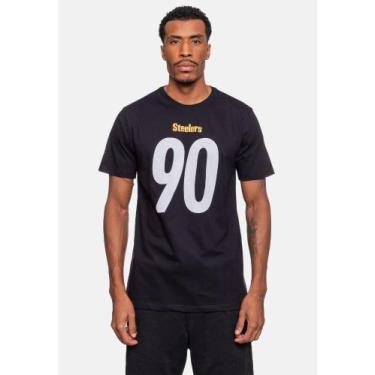 Imagem de Camiseta Masculina NFL Player T.J Watt Preta, GG