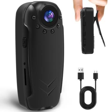 Imagem de HKFUG Câmera corporal portátil 4K com áudio, detecção de movimento para esportes