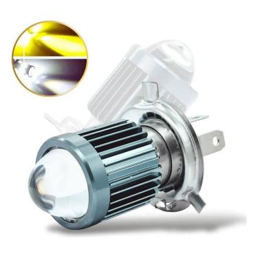 Imagem de Lâmpada Led Moto H4 Ba20D 6500K Olho De Peixe Alta Potência