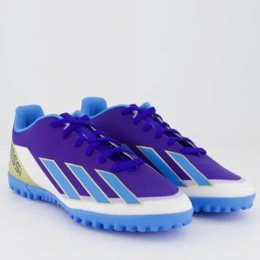 Imagem de Chuteira Society Adidas X Crazyfast Club TF Messi Masculino Azul+Branco-Masculino