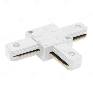 Imagem de Conector Branco em T para Trilho Eletrificado - Bivolt 100-240V - no-b