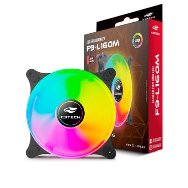 Imagem de Cooler Fan Gamer 120mm LED Molex 4 Pinos 12V DC F9-L160BKM