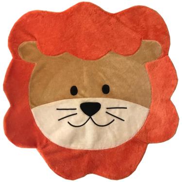 Imagem de Tapete Pelúcia Leão 95cm x 95cm Decorativo Quarto Infantil Base Emborrachado