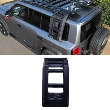 Imagem de Mochila lateral de escada lateral de plataforma de teto compatível com Formula Leopard 5 de liga de alumínio para bagagem, kit de acessórios para carro (escada de escalada lateral)