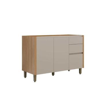 Imagem de Gabinete De Cozinha Modulado Allure C- 2 Portas E 3 Gavetas S- Tampo 120cm Jequitiba-gr...