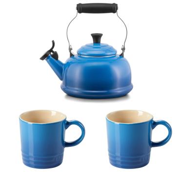 Imagem de KIT LE CREUSET CHALEIRA TRADICIONAL  2 CANECAS 350ML