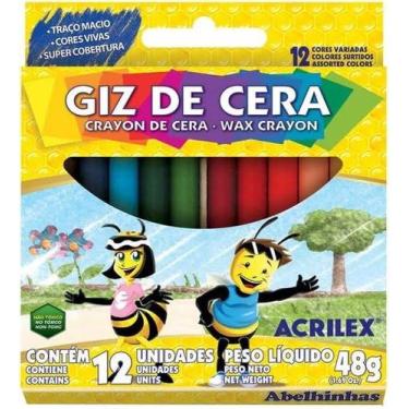 Imagem de Giz de Cera - 12 Cores - ACRILEX