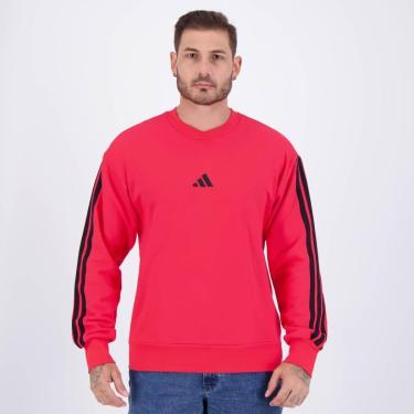 Imagem de Moletom Adidas 3S Vermelho-Masculino