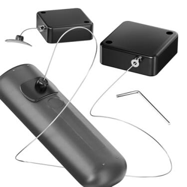 Imagem de 2 cabos de controle remoto retrátil para TV, sistema antiperda para o seu controle remoto, trava de cordão Keeper para controle de jogos, telefones celulares e controlador, TV, controle remoto de DVD