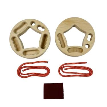 Imagem de kowaku Conjunto de 2 Pranchas de Escalada com Cordas para Pendurar, Prancha de Exercícios Portátil para Os Dedos.