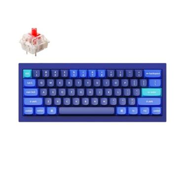 Imagem de Keychron Q4 Teclado mecânico personalizado com fio, macro programável QMK/VIA, alumínio completo, interruptor vermelho Gateron G Pro Hot Swappable, 60% layout de junta dupla compatível com Mac e