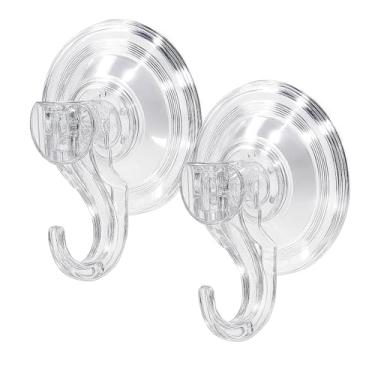 Imagem de Ganchos de ventosa para pendurar – Ganchos de parede resistentes sem danos, ganchos de chuveiro impermeáveis para organização de banheiro e cozinha, guirlanda de porta removível e suporte de toalha