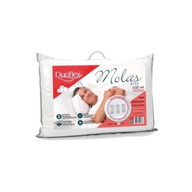 Imagem de Travesseiro Duoflex Molas Alto 50x70cm Macio e Ventilado