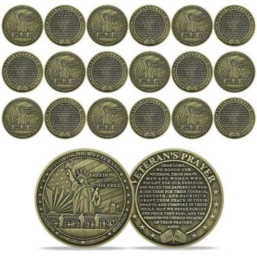 Imagem de Veteranos da Estátua da Liberdade Patriótica Challenge Coin YGLLSSY