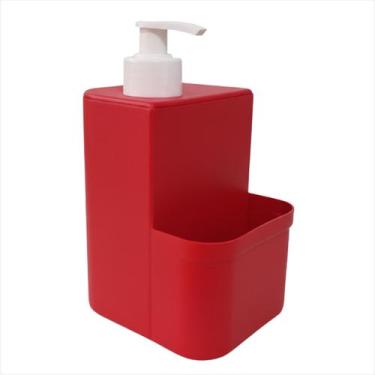 Imagem de Dispenser Multiuso Dosador Sabão Detergente Líquido Com Porta Esponja 