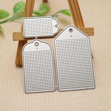 Imagem de LZBRDY Matrizes de corte para molduras, modelo de design de fundo para álbuns, cartões comemorativos, fotos de álbuns, artesanato de papel DIY, cartolina (moldura de etiqueta 7,4 x 6,6 cm)