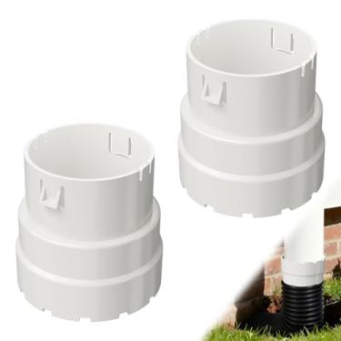 Imagem de Adaptador de tubo corrugado de 10 polegadas - 10 polegadas corrugado para 10.2 cm SDR 35 ou 10.2 cm SCH 40 Pipe (2, branco)