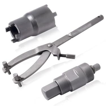 Imagem de SPEEDWOX Conjunto de ferramentas de volante 3 em 1, chave inglesa, cubo de embreagem de roda magnético, ferramenta ajustável e porca de bloqueio, acessórios de reparo adequados para desmontagem de