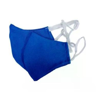 Imagem de Máscara Respiratória com Tecido Duplo (Pacote com duas) Azul - Italian