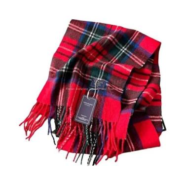 Imagem de Cachecol De Casal Com Estampa Xadrez Outono Inverno De Alta Qualidade 